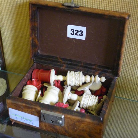 Indian bone chess set